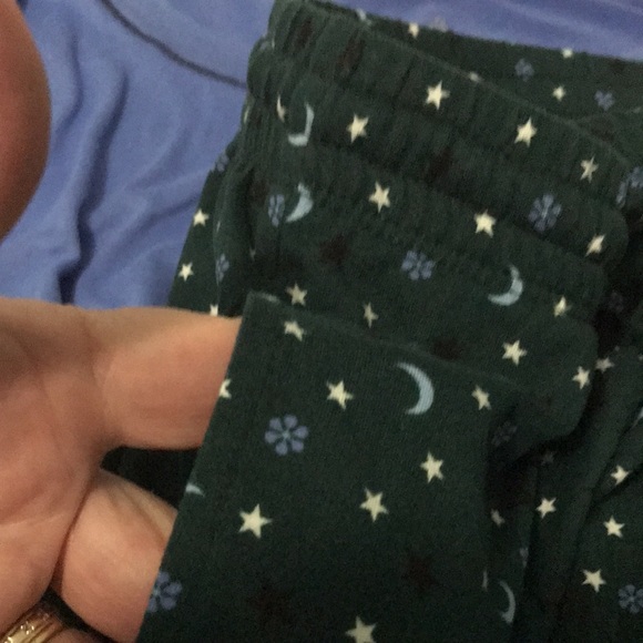Cuddl Duds PXL Stretch Pajama Set in blue with crescent moons and stars bottom. - Picture 7 of 10